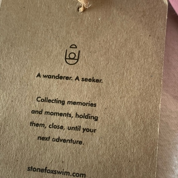 Stone Fox Swim Free People Bikini Bottom Rose Pink XL Side Tie Adjustable NWT - Picture 8 of 9